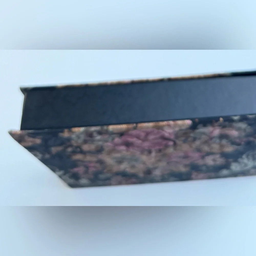 Vintage Damask Floral Storage/Jewelry Box, Tassel, 12x10x2 in.